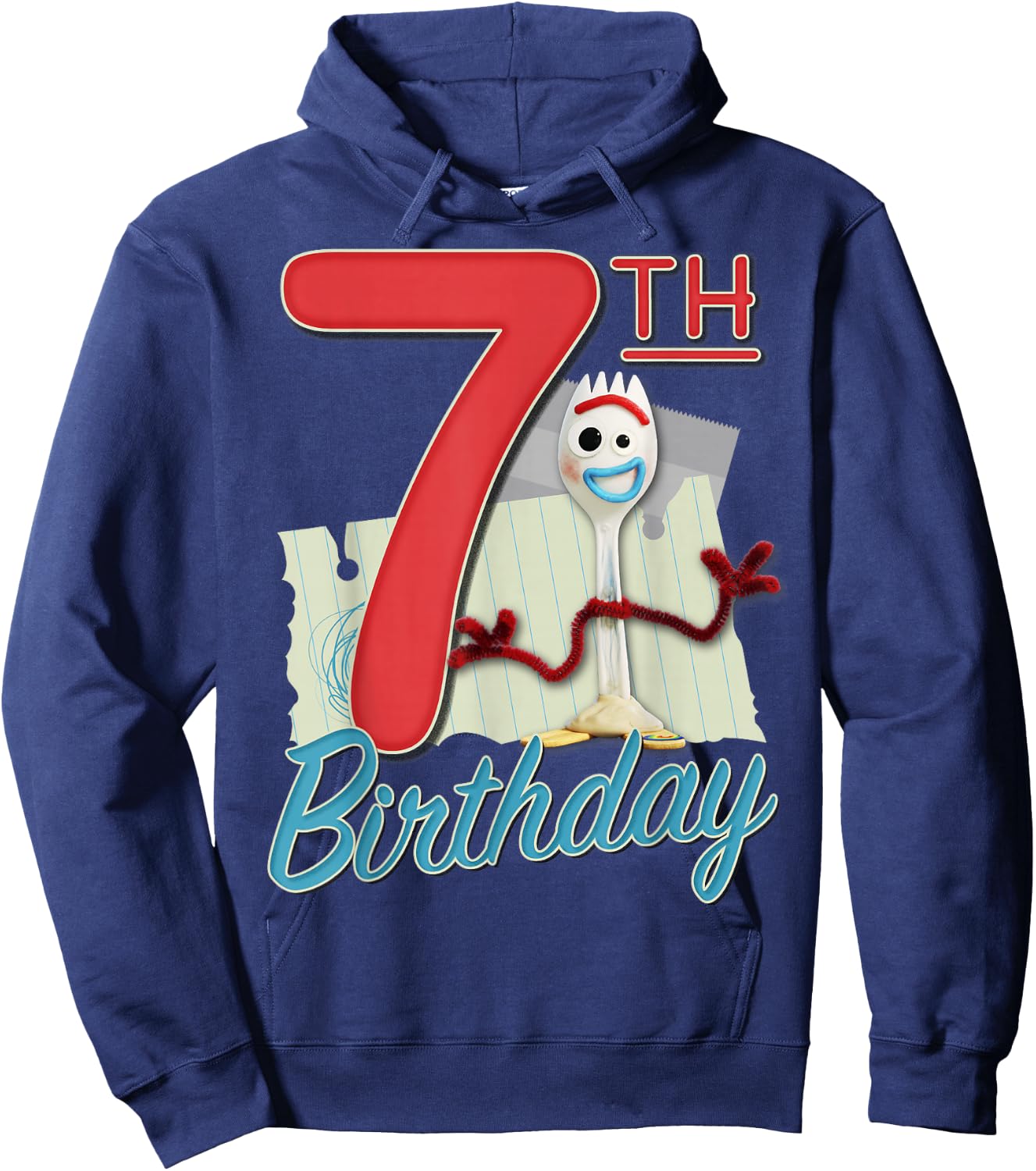 Disney Pixar Toy Story 4 Forky 7th Birthday Hoodie - Hoodie | Navy