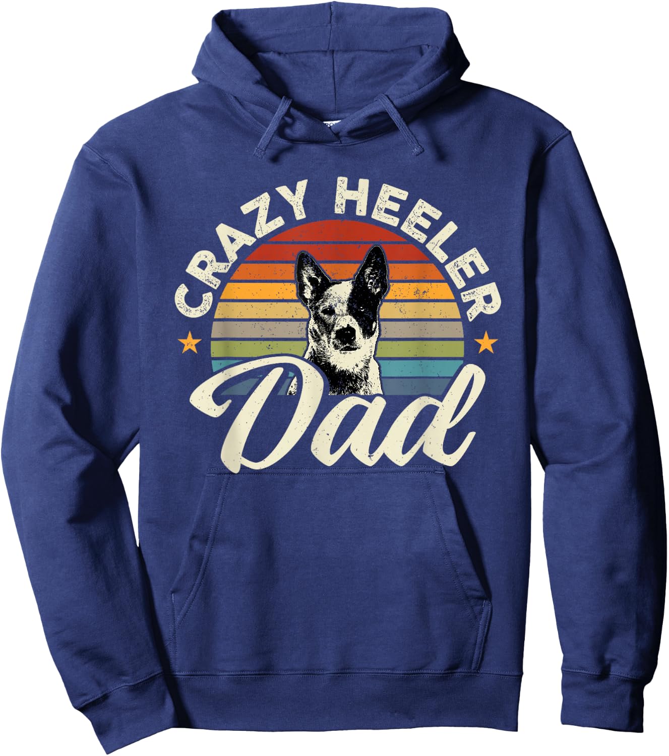 Heeler Dad Australian Cattle Dog Owner Heeler Hoodie - Hoodie | Navy