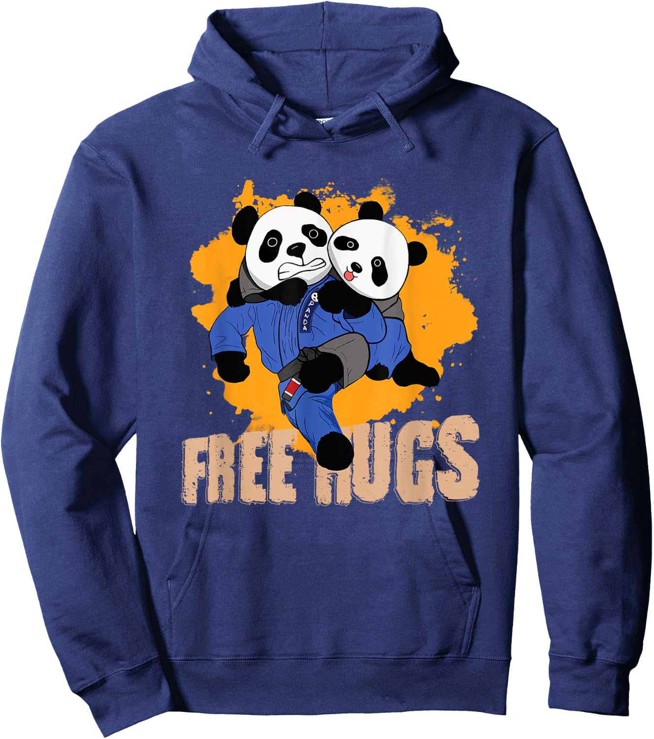 Free Hugs Panda Brazilian BJJ Jiu-Jitsu Hoodie - Hoodie | Navy