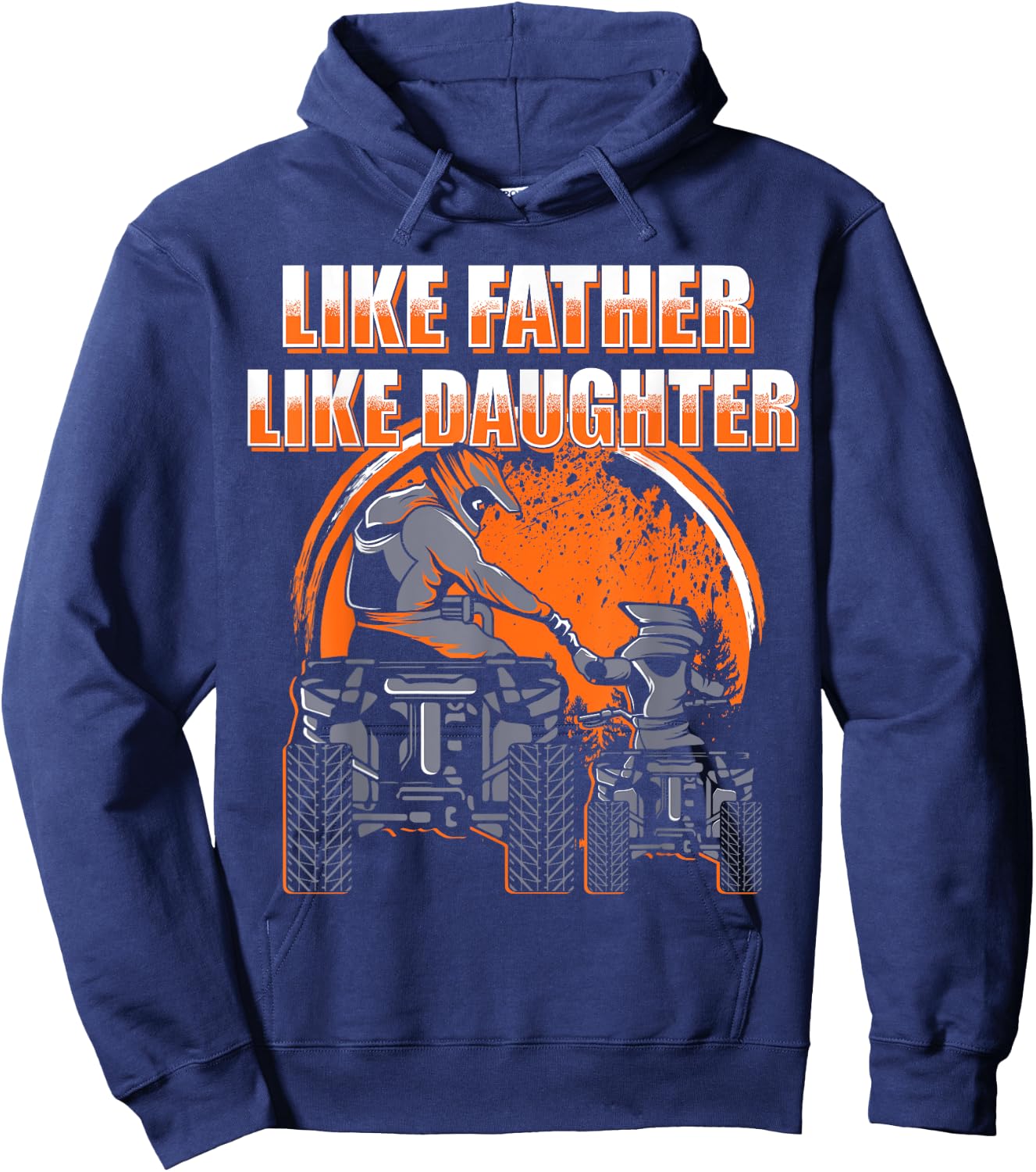 Quad Bike - Father and Daughter ATV Girl Hoodie - Hoodie | Navy