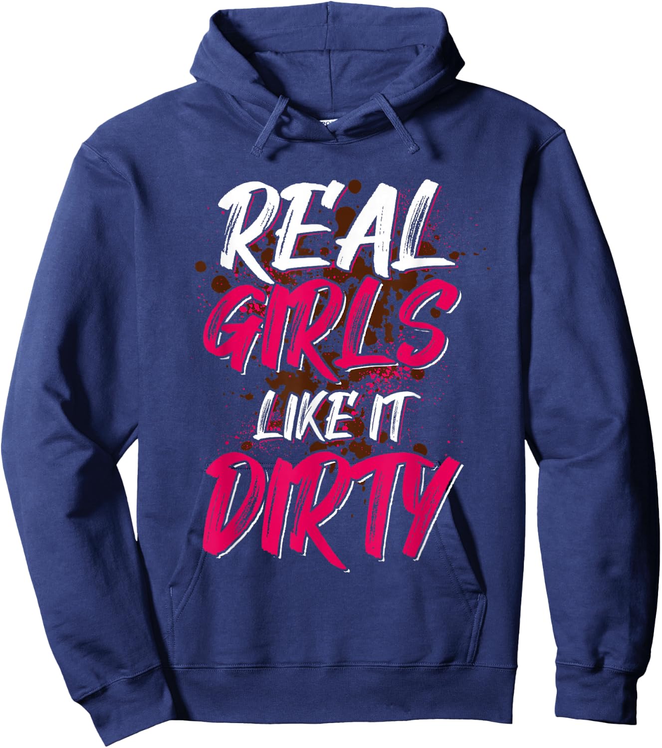 Funny Mud Run Girl Hoodie - Hoodie | Navy
