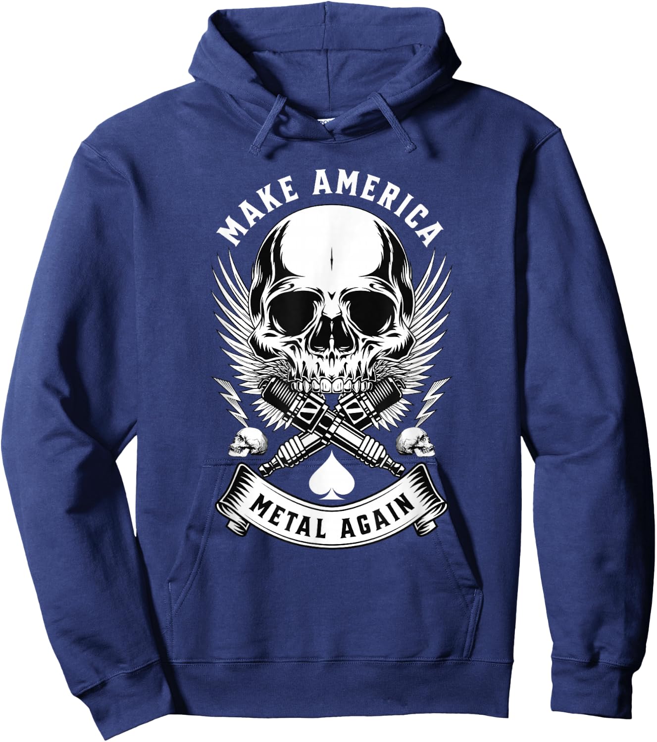 Make America Metal Again Heavy Metal Hoodie - Hoodie | Navy