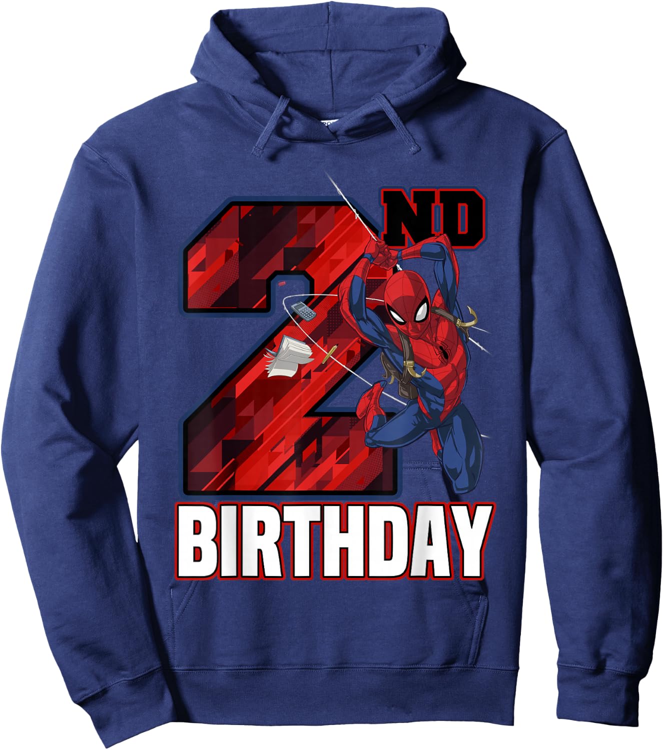 Marvel Spider-Man Web Swing 2nd Birthday Hoodie - Hoodie | Navy