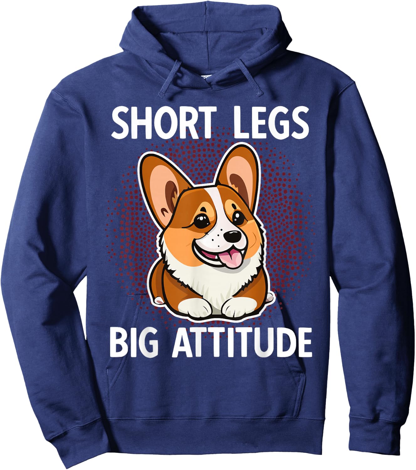 Short Legs Big Attitude Corgi Hoodie - Hoodie | Navy