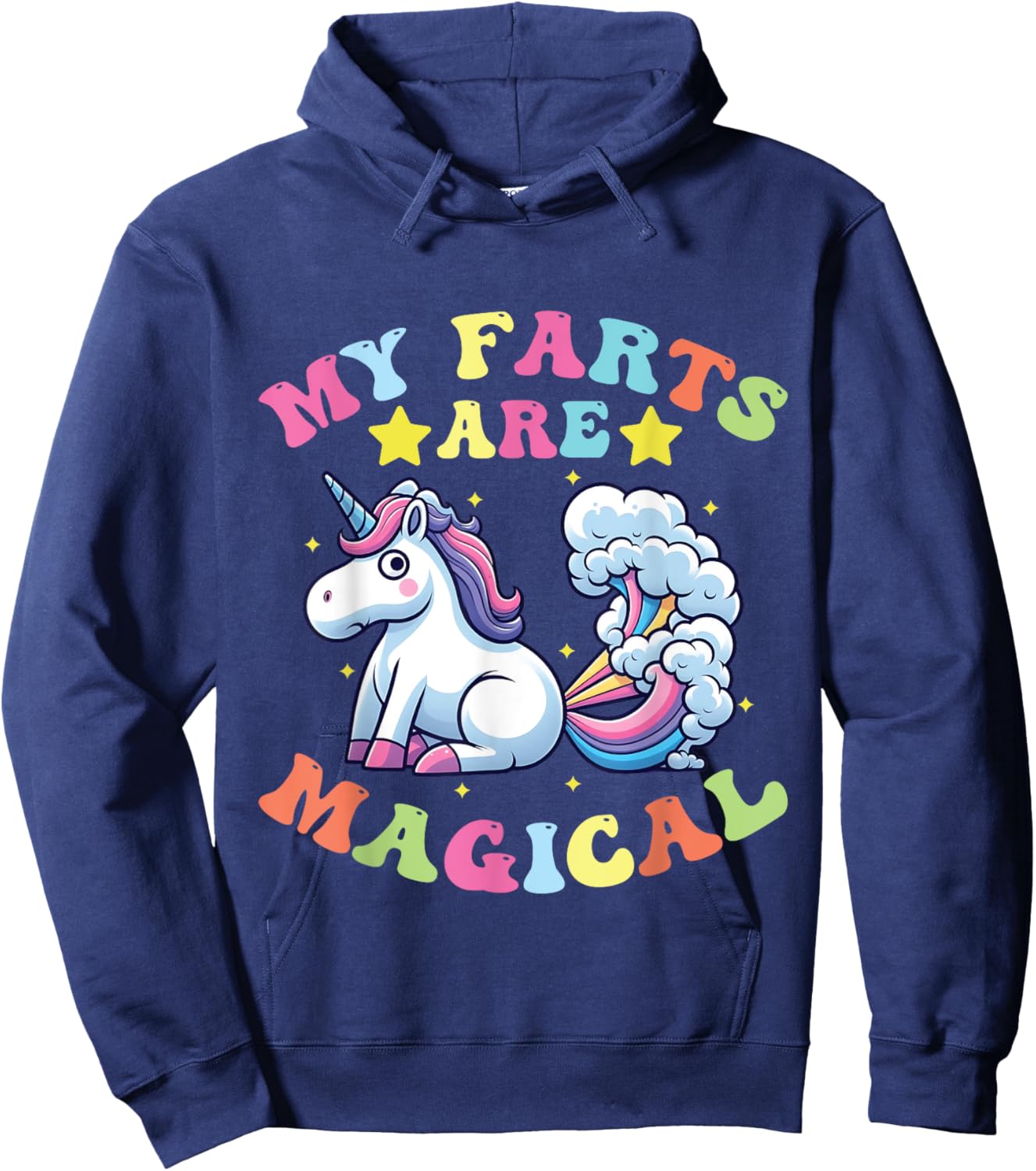 My Farts Are Magical Funny farting Unicorn Hoodie - Hoodie | Navy