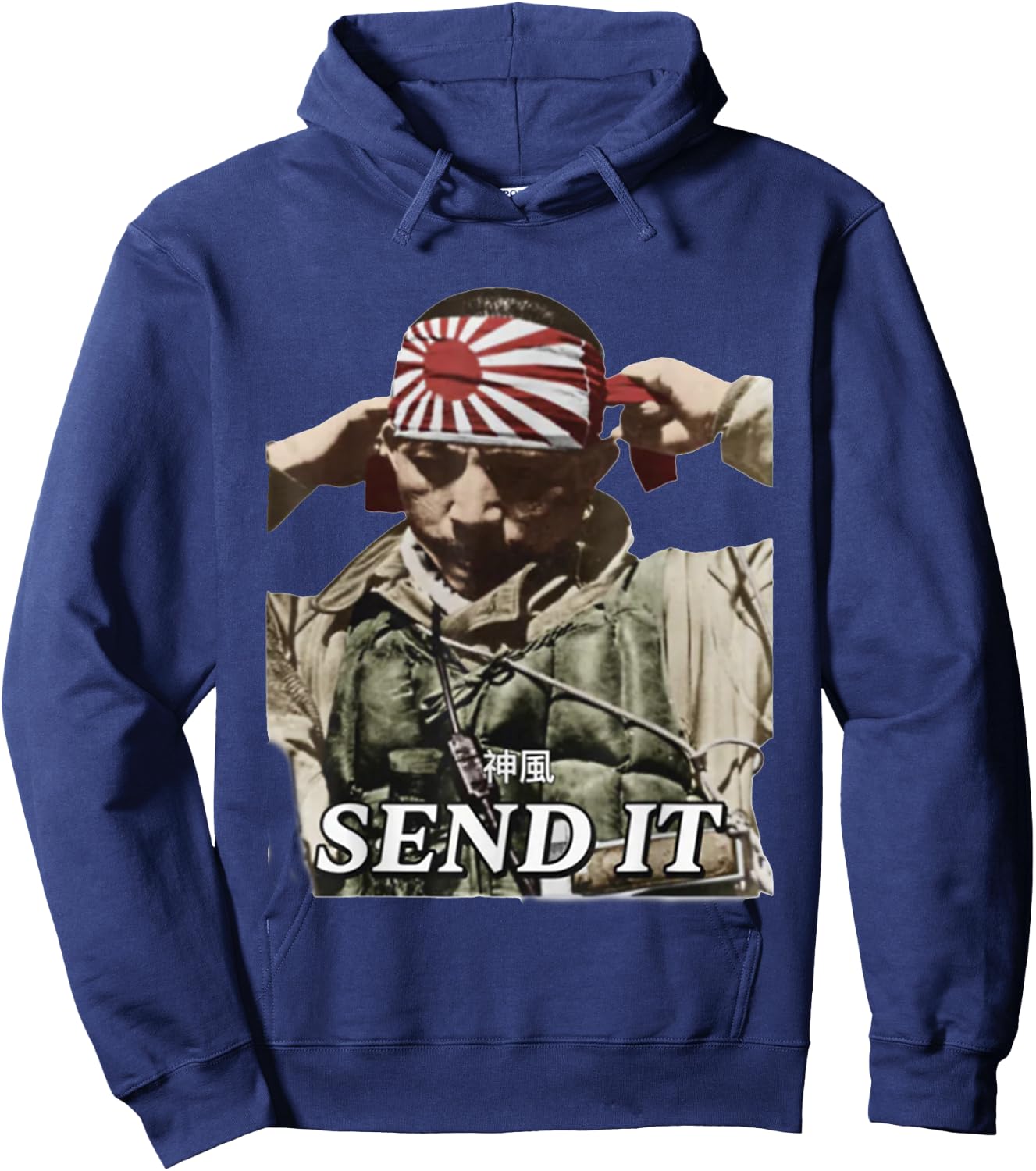 Kamikaze Pilot Send It Hoodie - Hoodie | Navy
