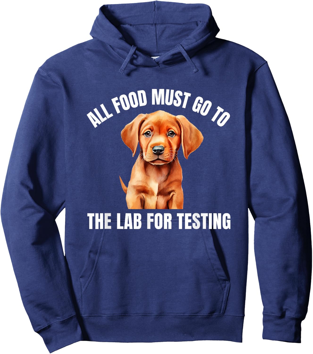 Fox Red Lab All Food Labrador Retriever Mom Dad Hoodie - Hoodie | Navy