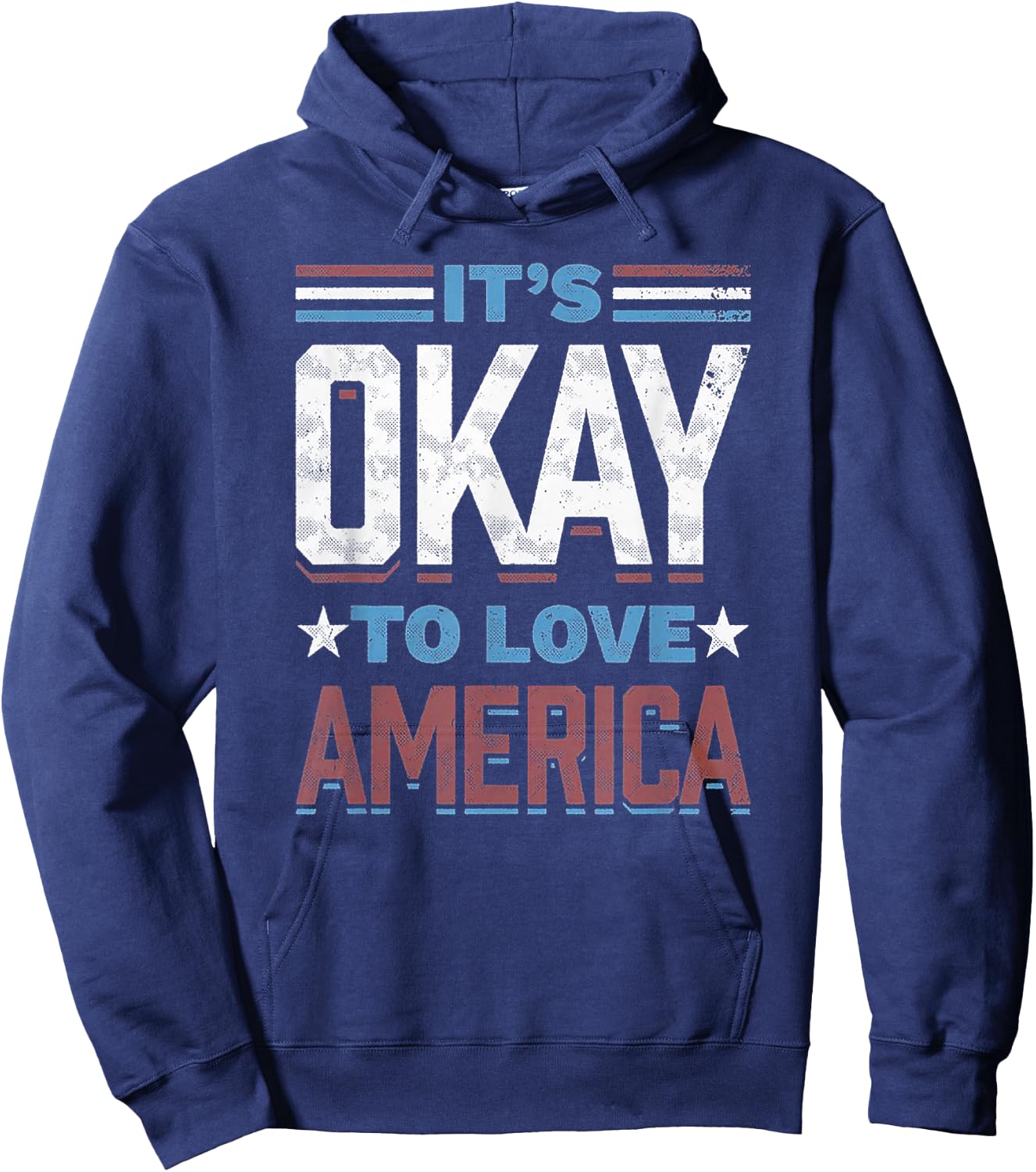 It's Okay To Love America Hoodie - Hoodie | Navy