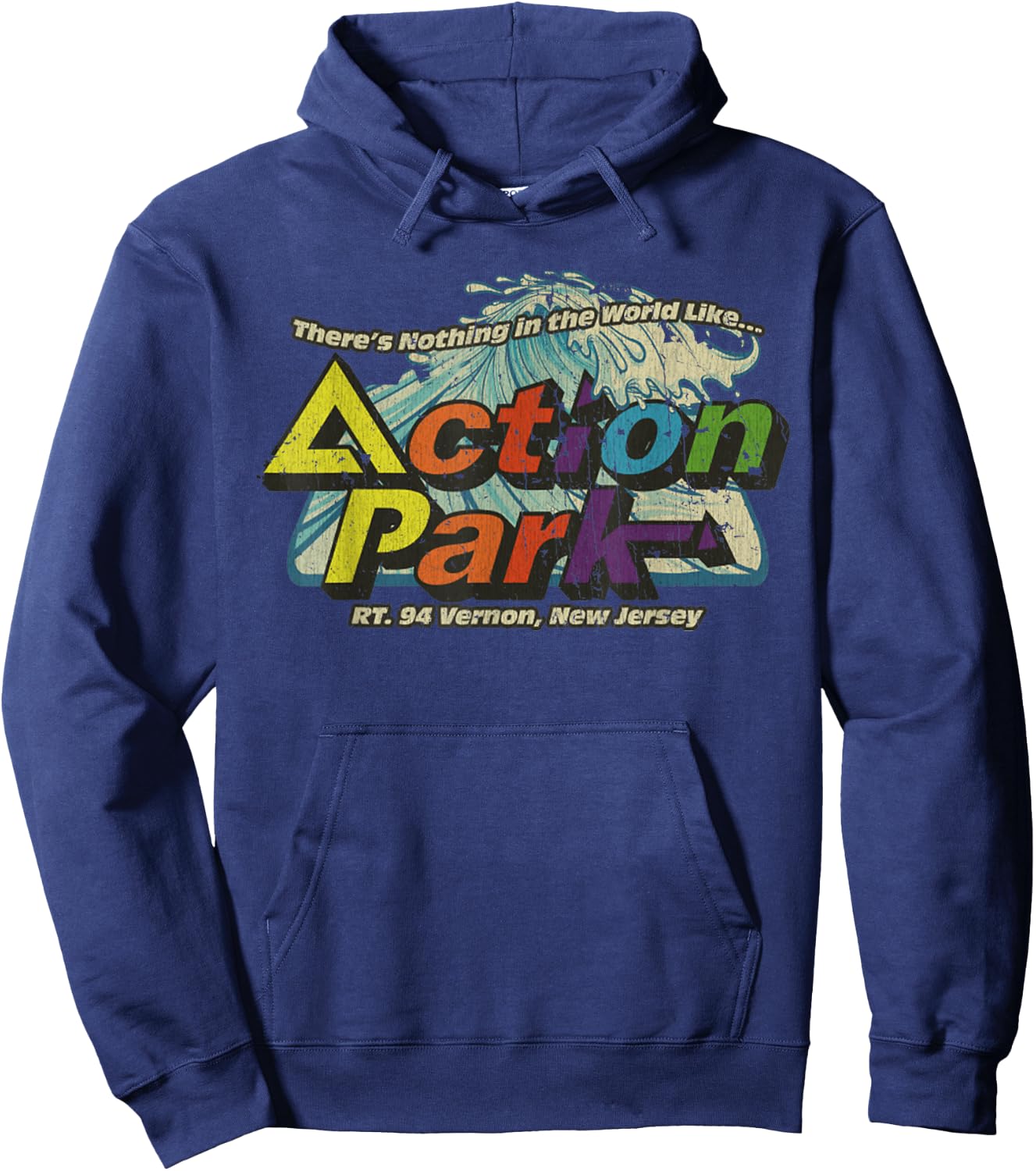 Funny Action Park New Jersey 1978 Vintage Hoodie - Hoodie | Navy