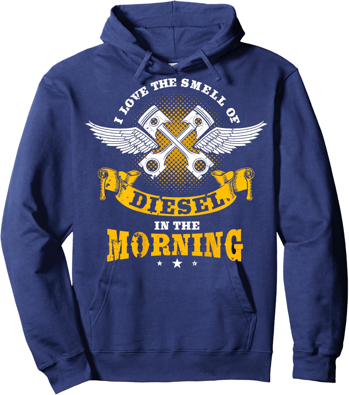 Diesel Mechanic Gifts Design On Back Hoodie - Hoodie | Navy