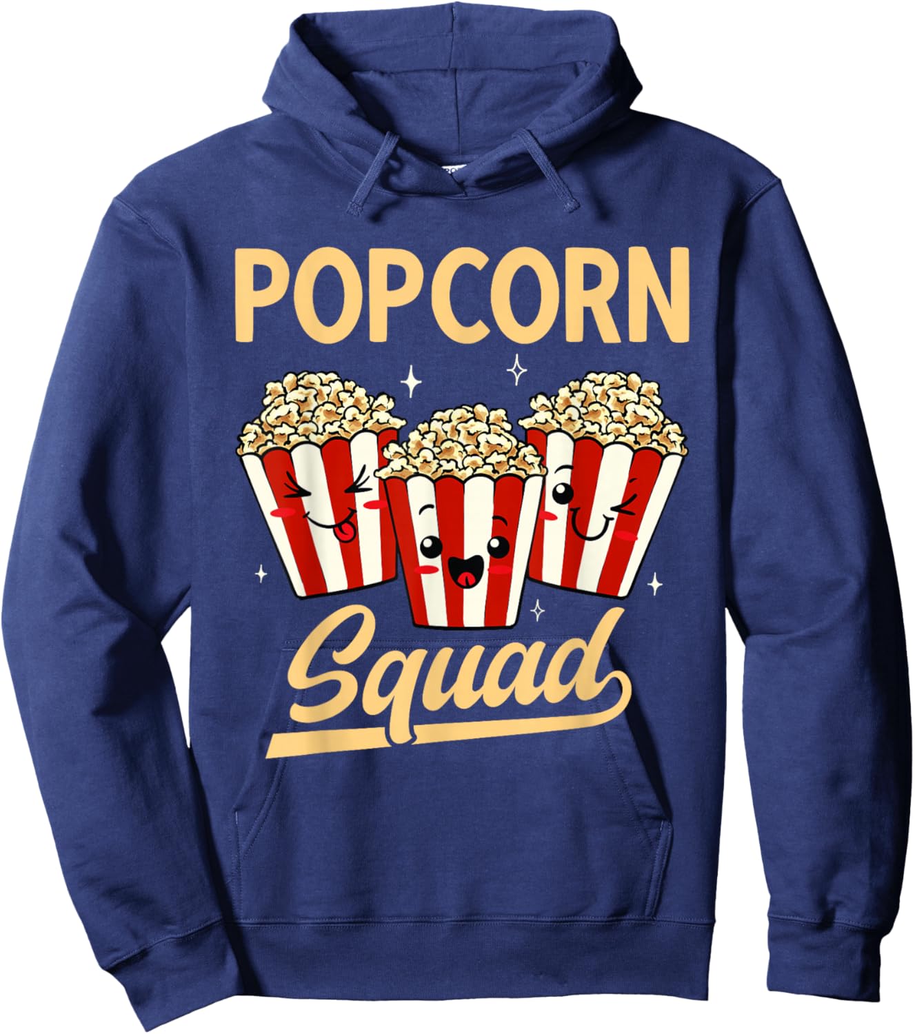 Popcorn Squad Movie Night Snack Popcorn Hoodie - Hoodie | Navy