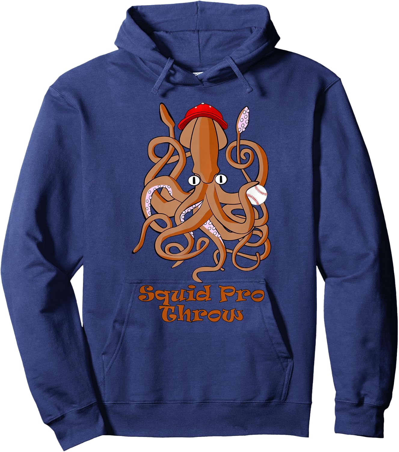 Funny Quid Pro Quo Pun Squid Pro Throw Hoodie - Hoodie | Navy