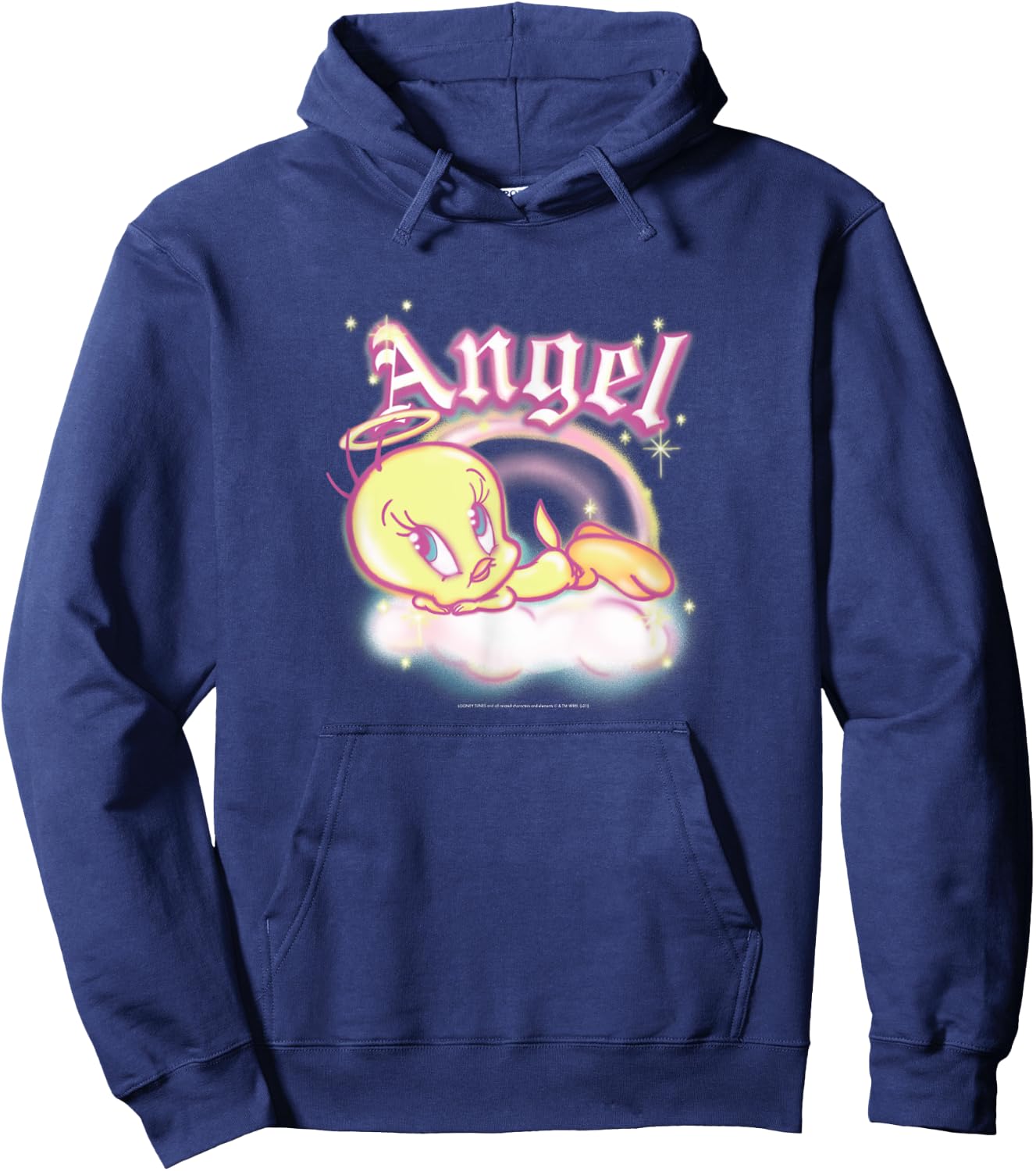 Looney Tunes Tweety Bird Angel in Clouds Hoodie - Hoodie | Navy