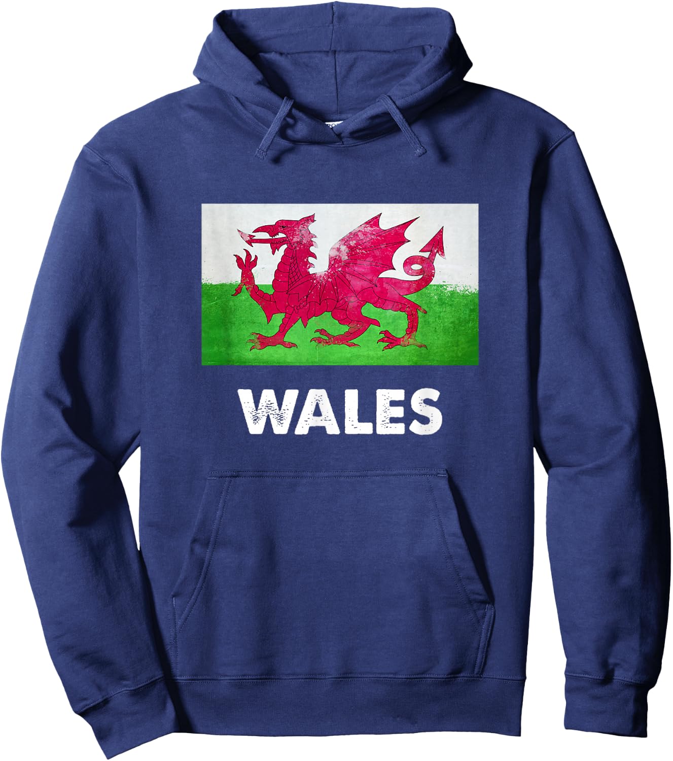 Wales Flag Shirt | Welsh Hoodie - Hoodie | Navy