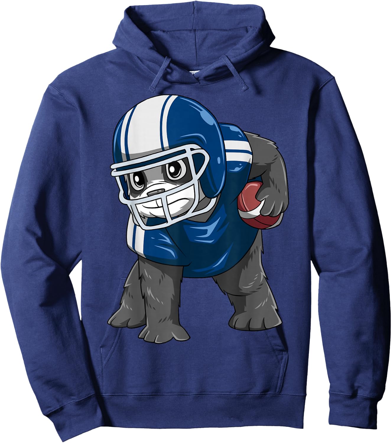 Panda Football Panda Playing Football Panda Hoodie - Hoodie | Navy