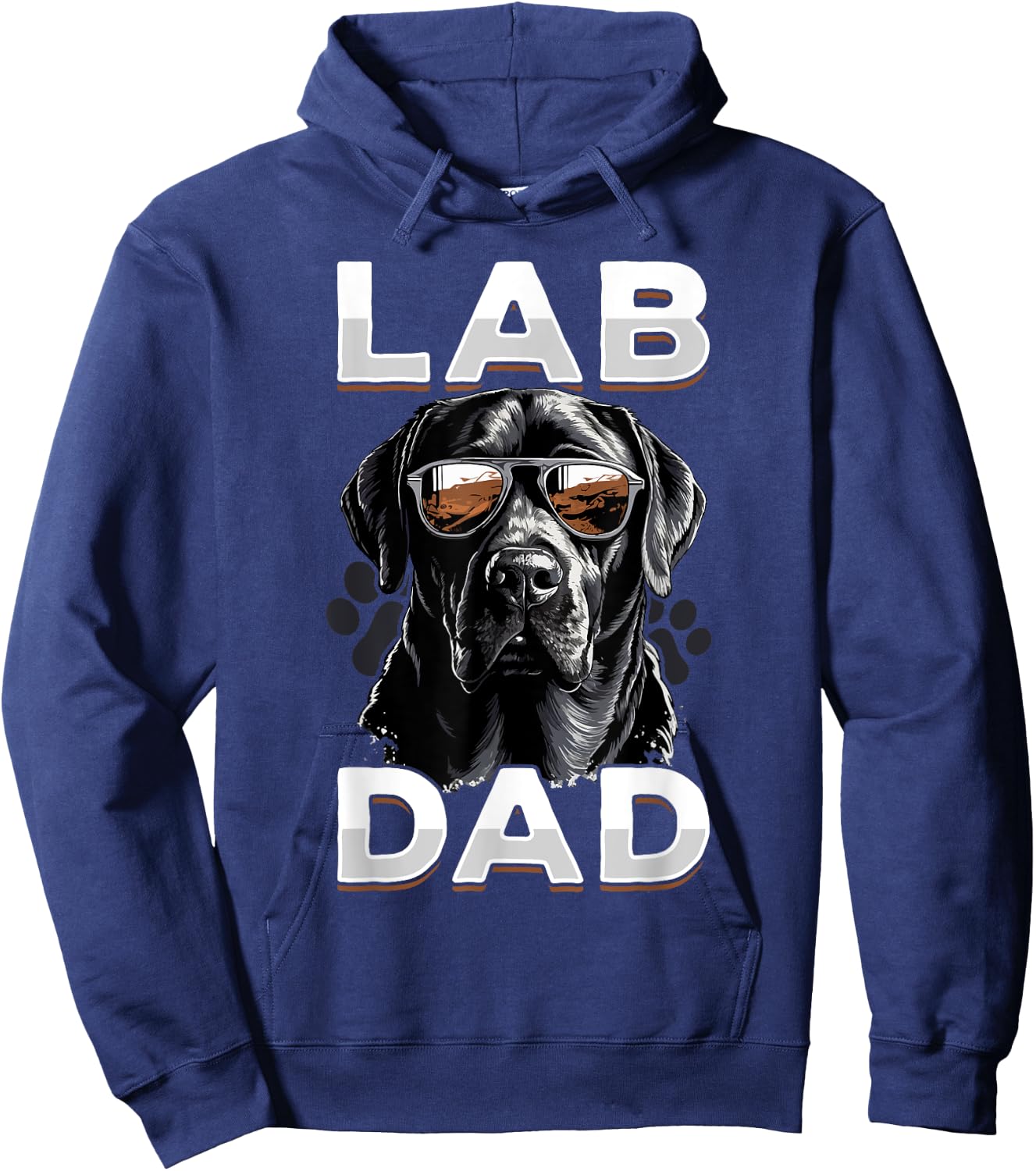 Labrador Retriever Dog Breed Pet - Lab Dad Hoodie - Hoodie | Navy