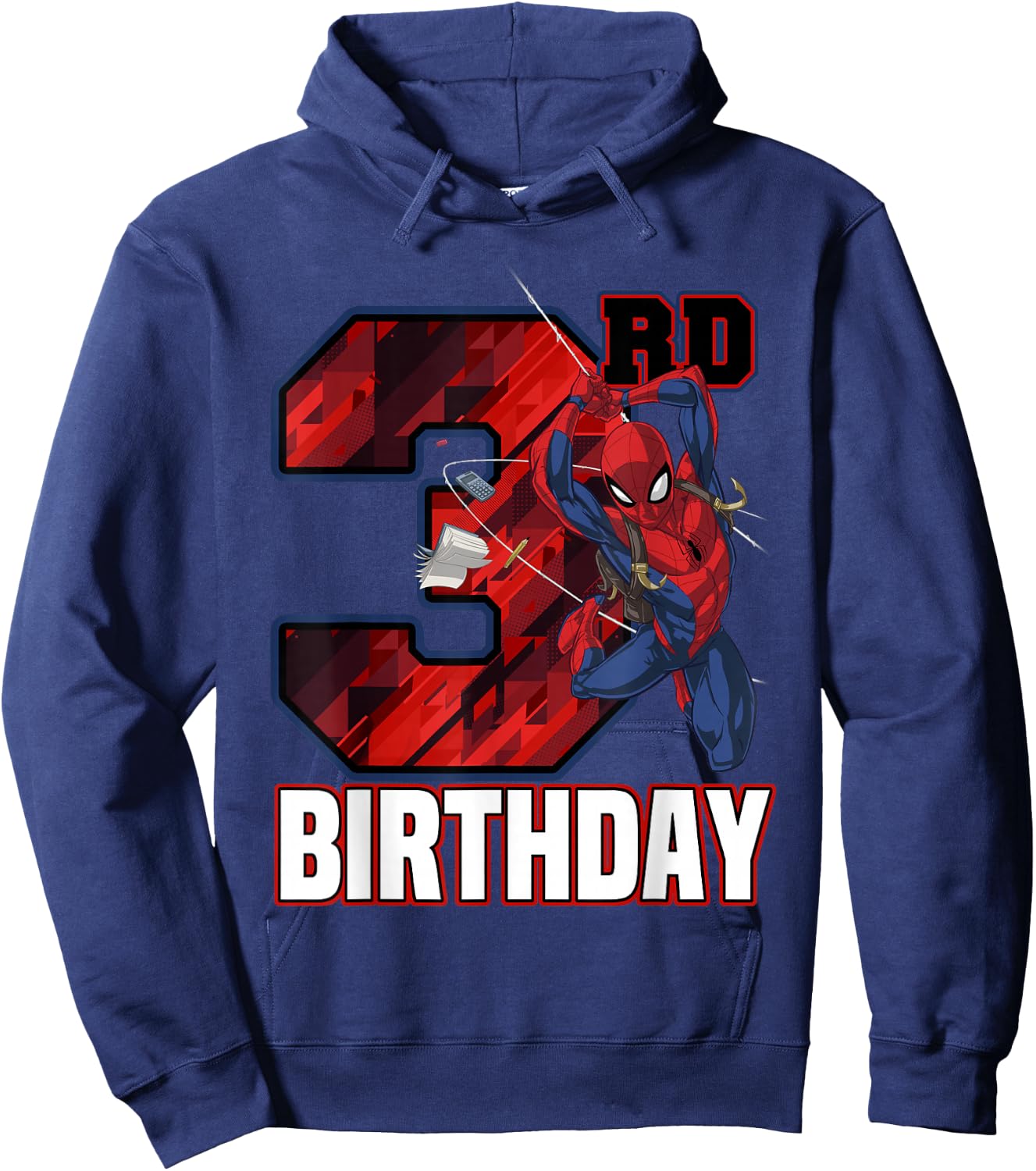 Marvel Spider-Man Web Swing 3rd Birthday Hoodie - Hoodie | Navy