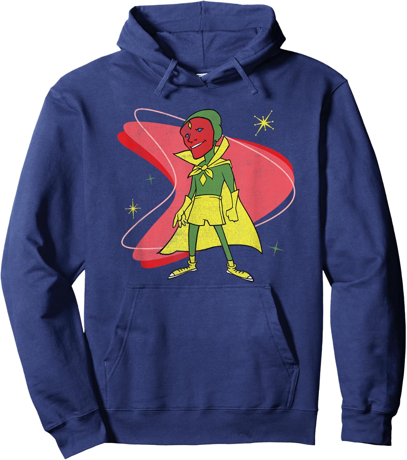 Marvel WandaVision Vision 50s Retro Hoodie - Hoodie | Navy