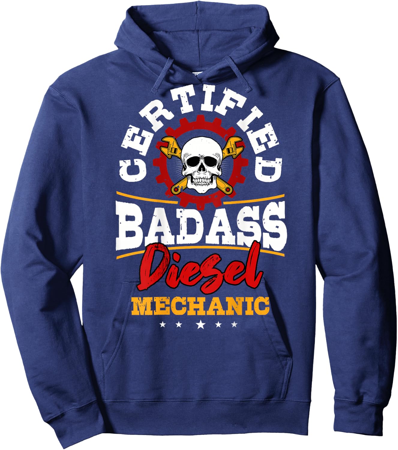 Diesel Mechanic Gifts Design On Back Hoodie - Hoodie | Navy