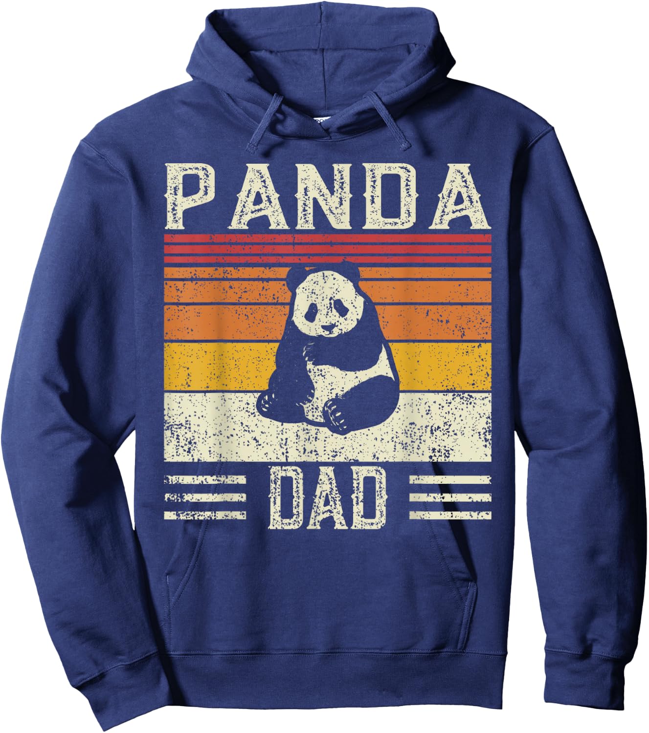 Best Panda Dad Men - Vintage Panda Hoodie - Hoodie | Navy