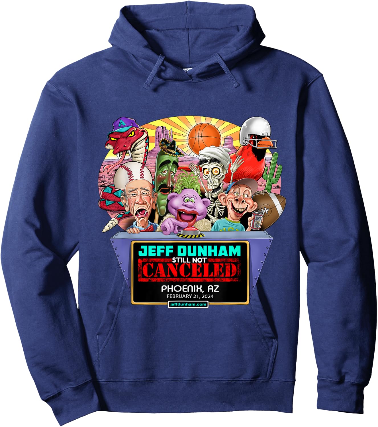 Jeff Dunham Phoenix, AZ (2024) Hoodie - Hoodie | Navy