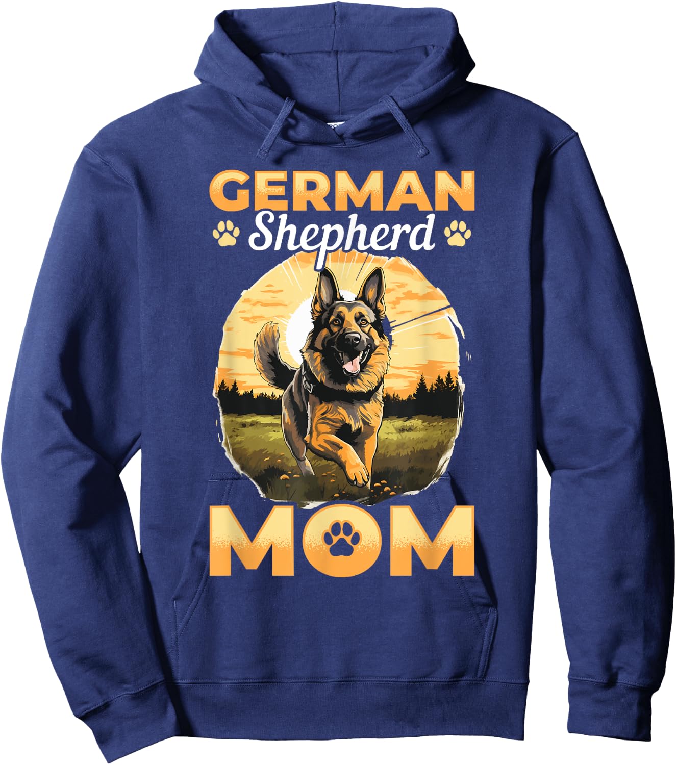 German Shepherd Dog Breed German Shepherd Mom Hoodie - Hoodie | Navy