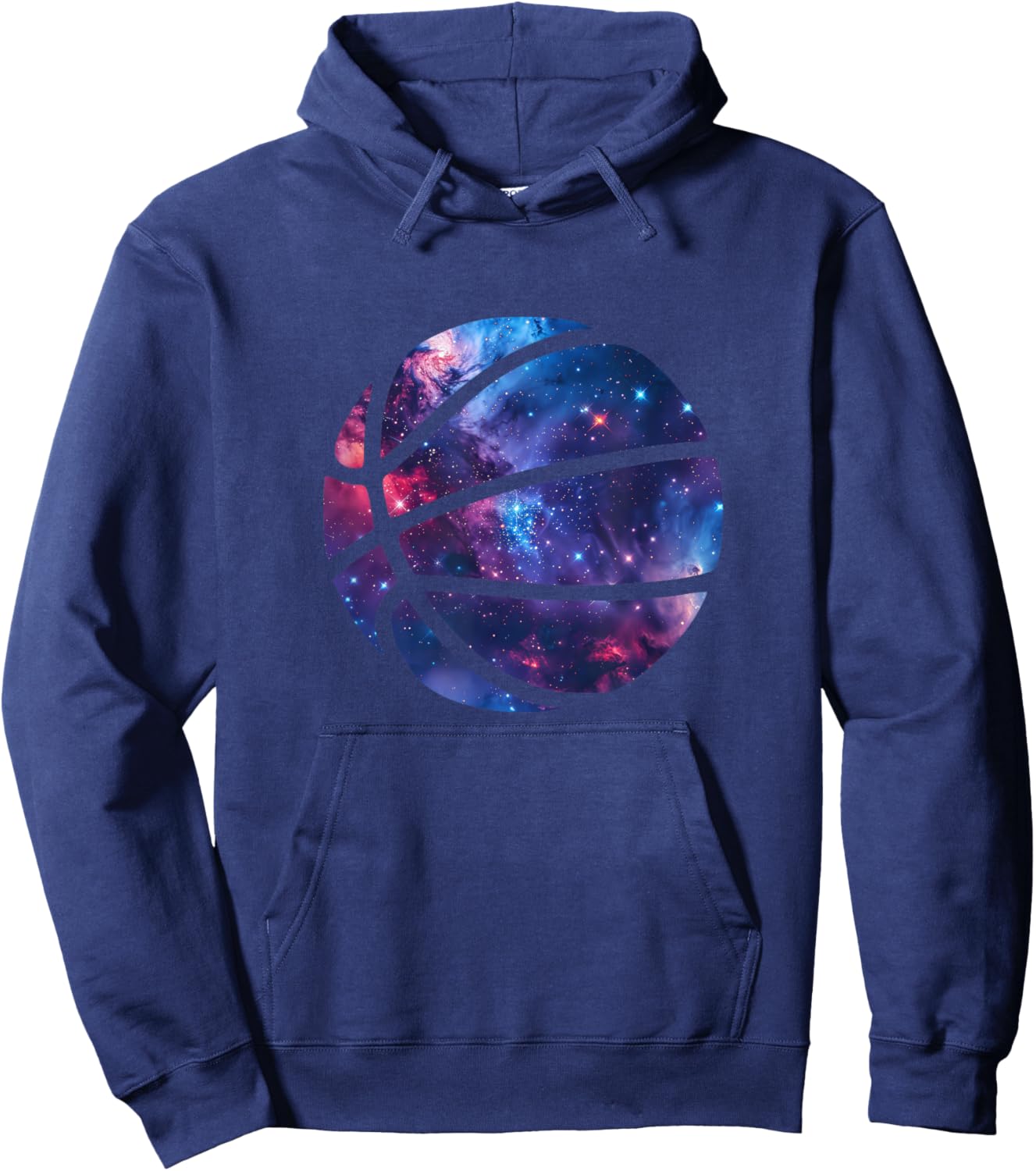 Basketball Silhouette Space Aesthetic Galaxy Hoodie - Hoodie | Navy