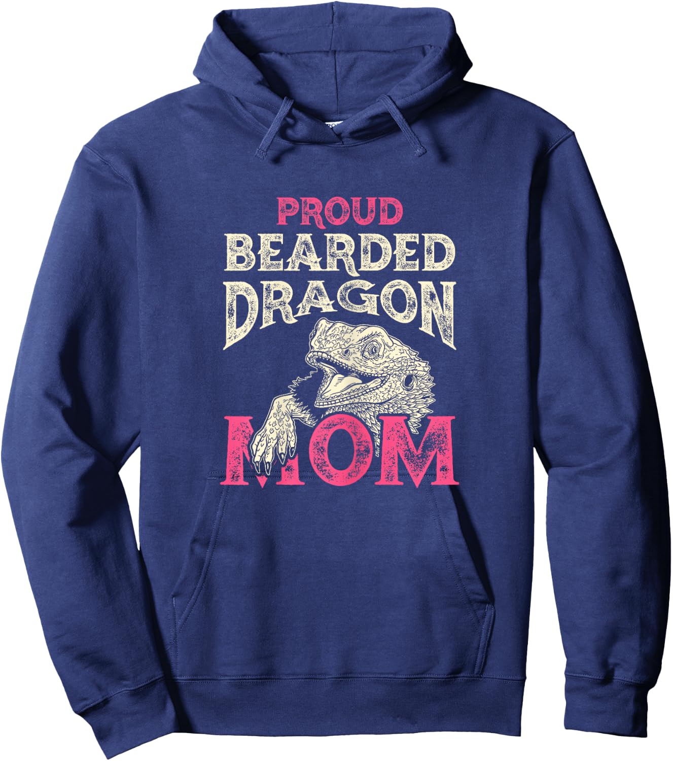 Proud Bearded Dragon Mom Hoodie - Hoodie | Navy