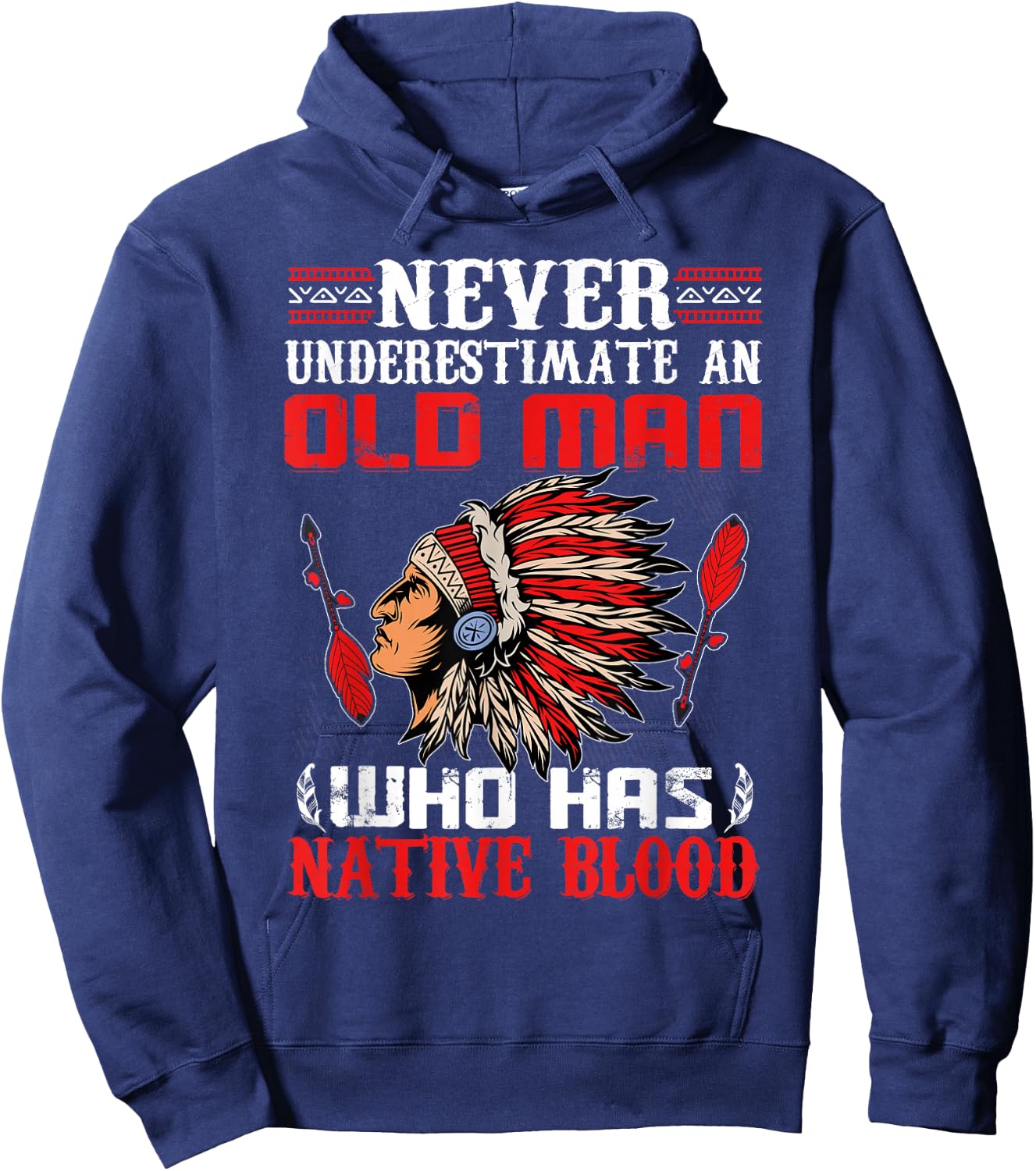 Native American Art Lover Chief Native Indian Hoodie - Hoodie | Navy