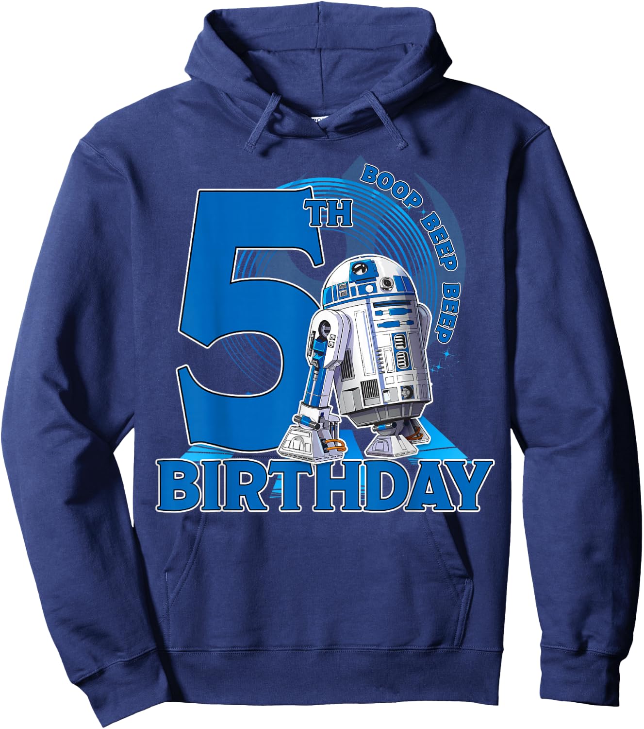 Star Wars R2-D2 Boop Beep Beep 5th Birthday Hoodie - Hoodie | Navy