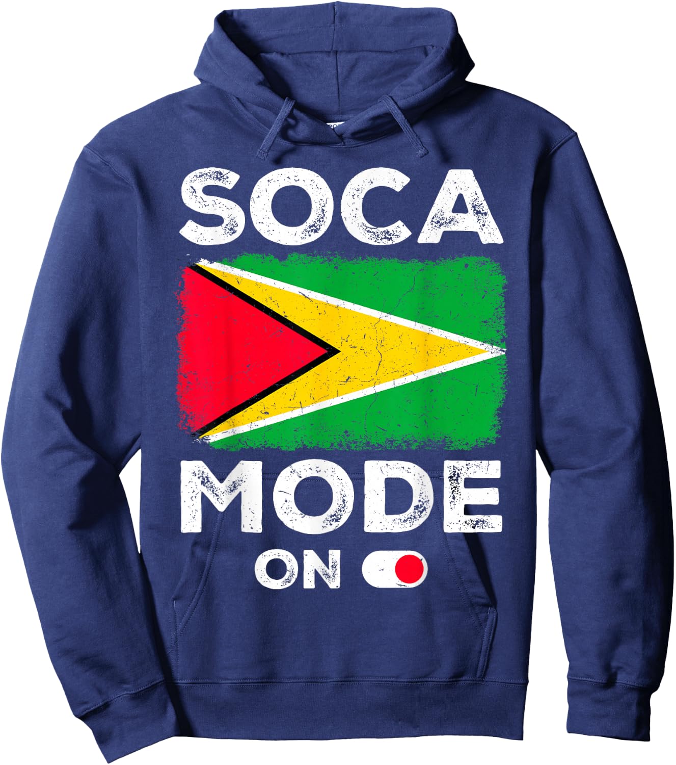 Soca Mode On Vibrant Caribbean Energy Graphic Hoodie - Hoodie | Navy