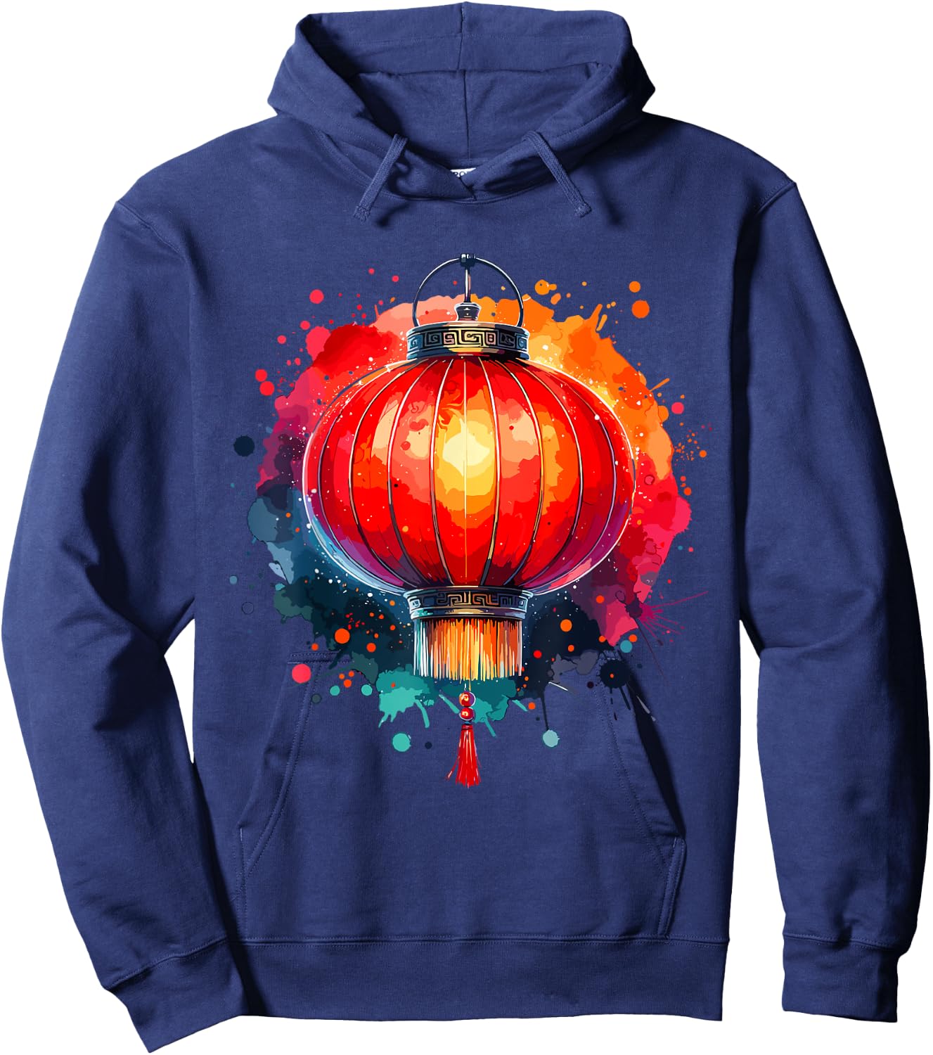 Chinese Lantern Festival Sky Lanterns Hoodie - Hoodie | Navy