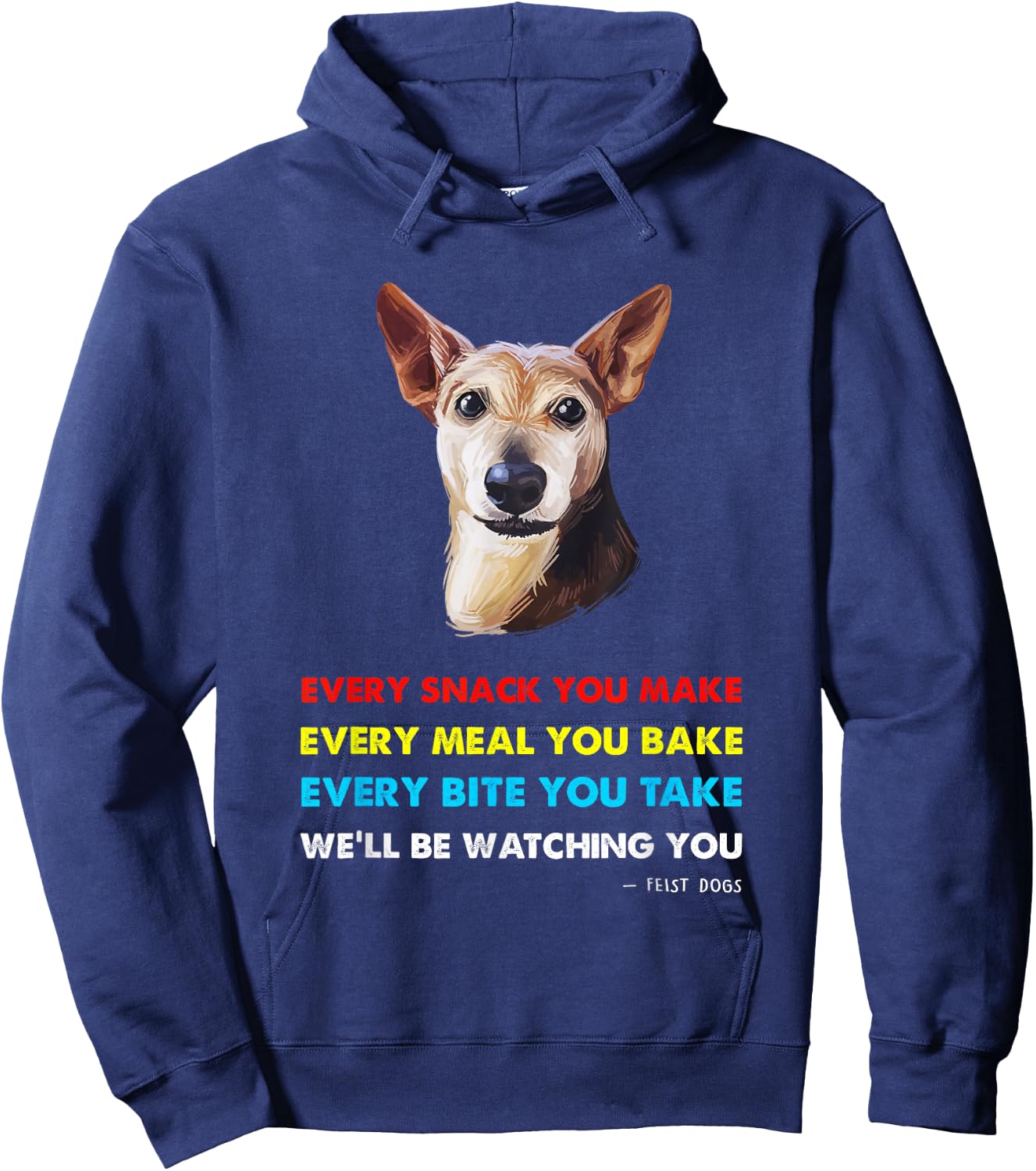 Feist Dog Shirt | Feist Hoodie - Hoodie | Navy