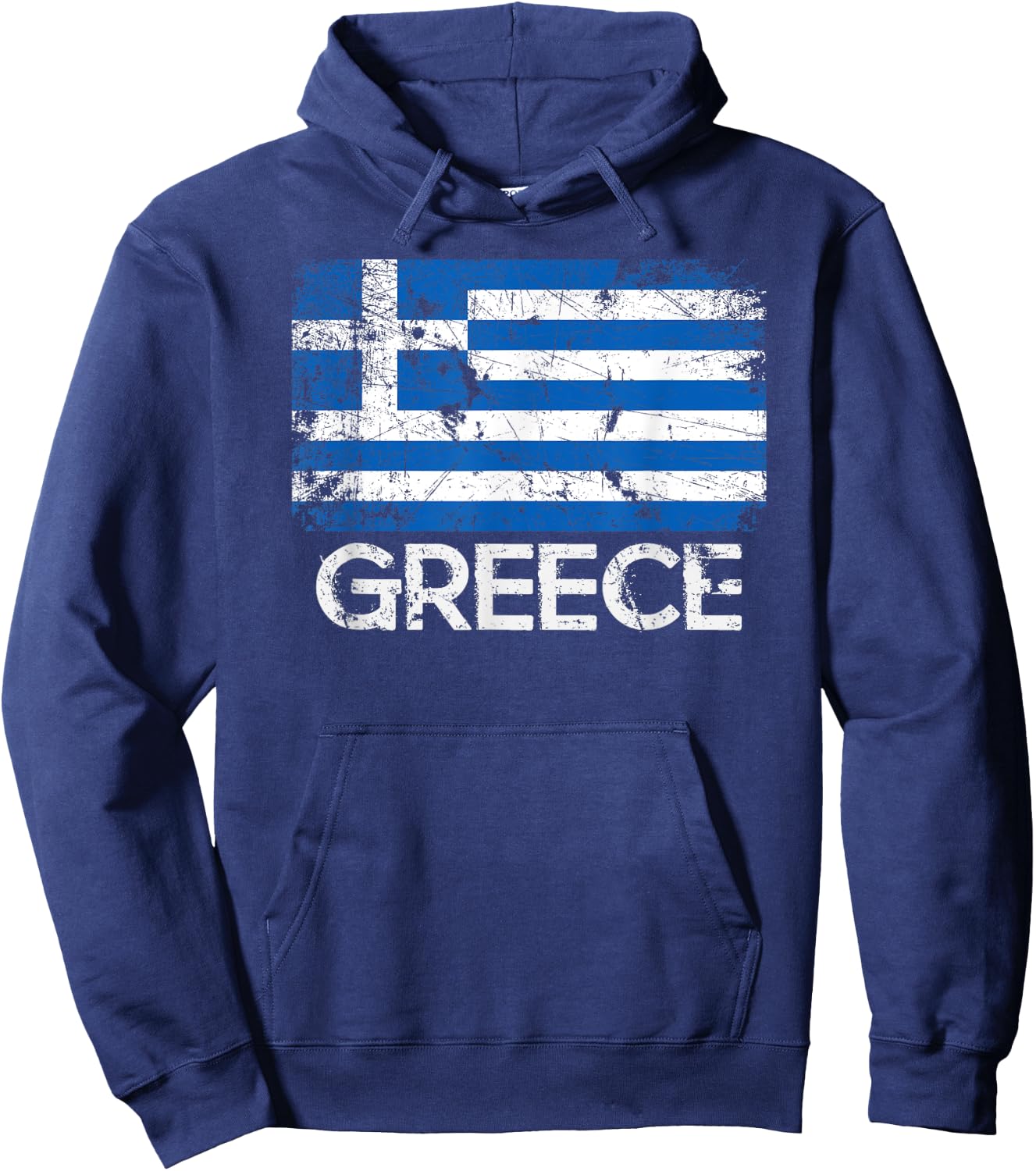 Greek Flag | Vintage Made In Greece Gift Hoodie - Hoodie | Navy