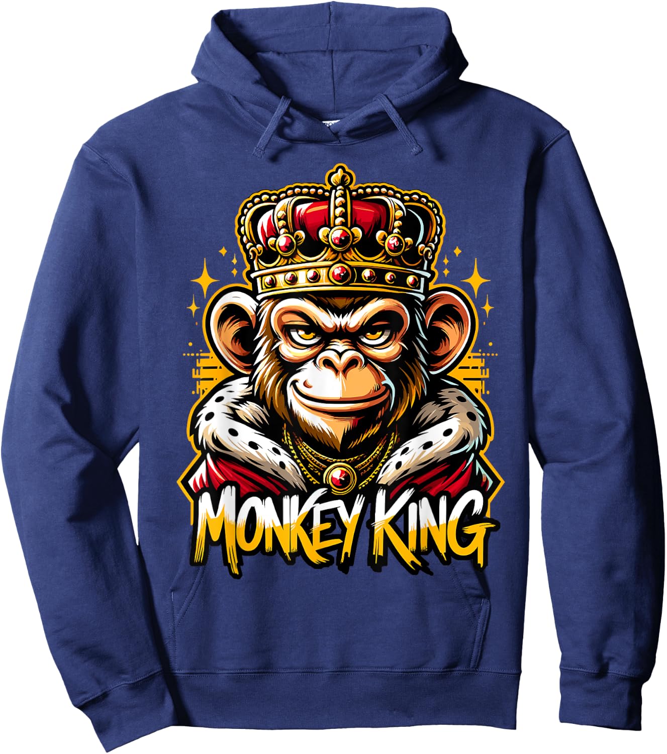 Monkey King | Boys Monkey Lover | Monkey Hoodie - Hoodie | Navy