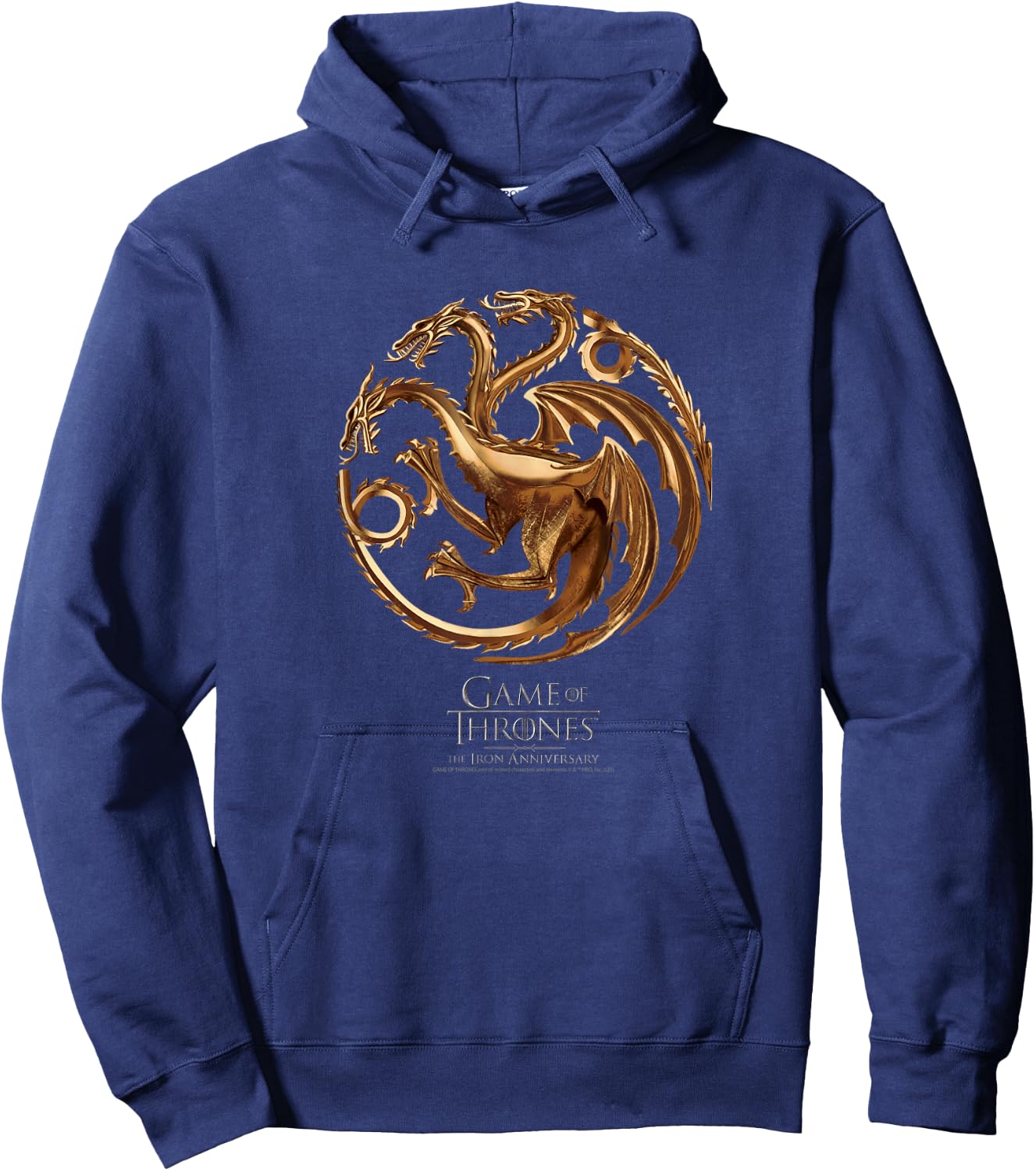 Game Of Thrones Iron Anniversary Dragon Logo Hoodie - Hoodie | Navy