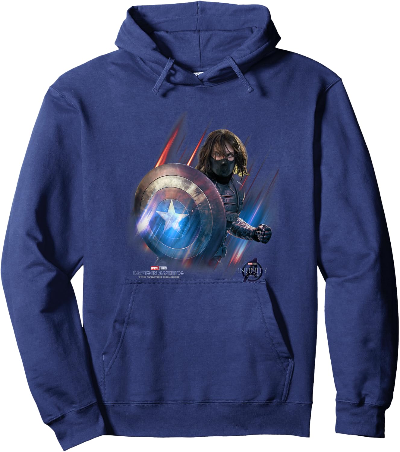 Marvel Year of The Shield Winter Soldier Swipe Hoodie - Hoodie | Navy