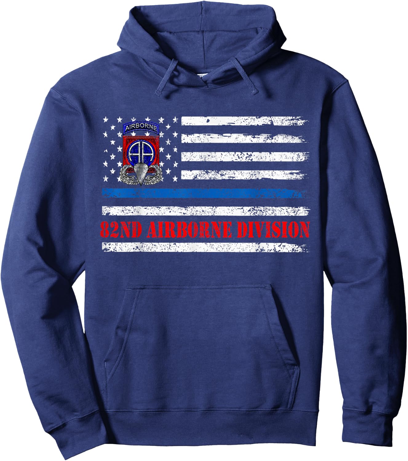82nd Airborne Division Flag , Veterans Day Gift Hoodie - Hoodie | Navy