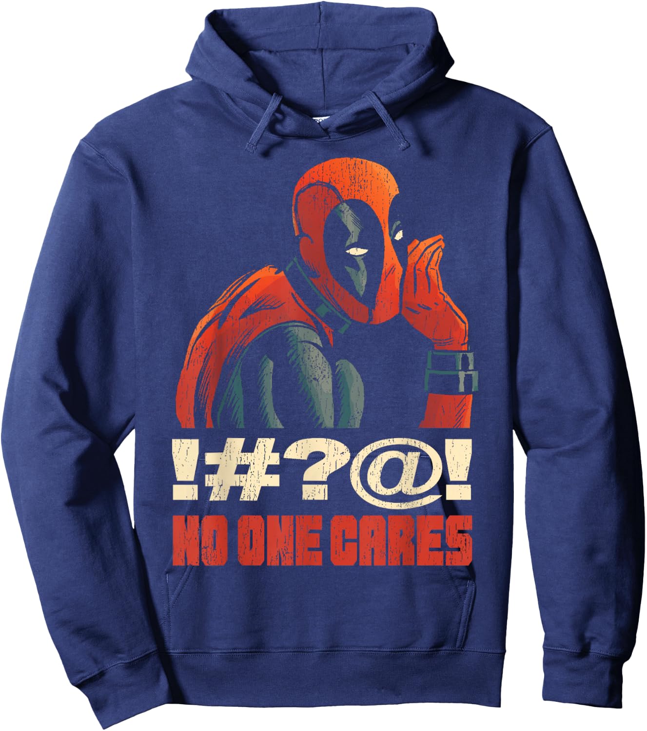 Marvel Deadpool 30th No One Cares Hoodie - Hoodie | Navy