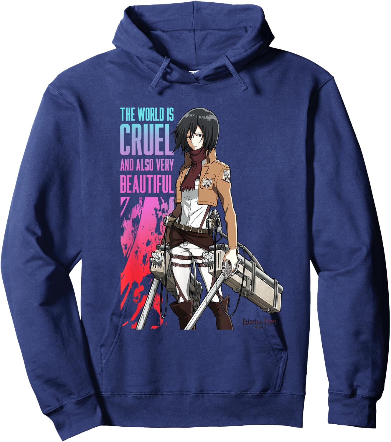 Attack on Titan The World is Cruel AOT Anime Hoodie - Hoodie | Navy