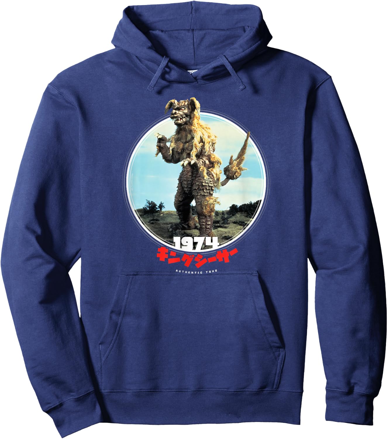 Godzilla King Caesar 1974 Icons of Toho Hoodie - Hoodie | Navy