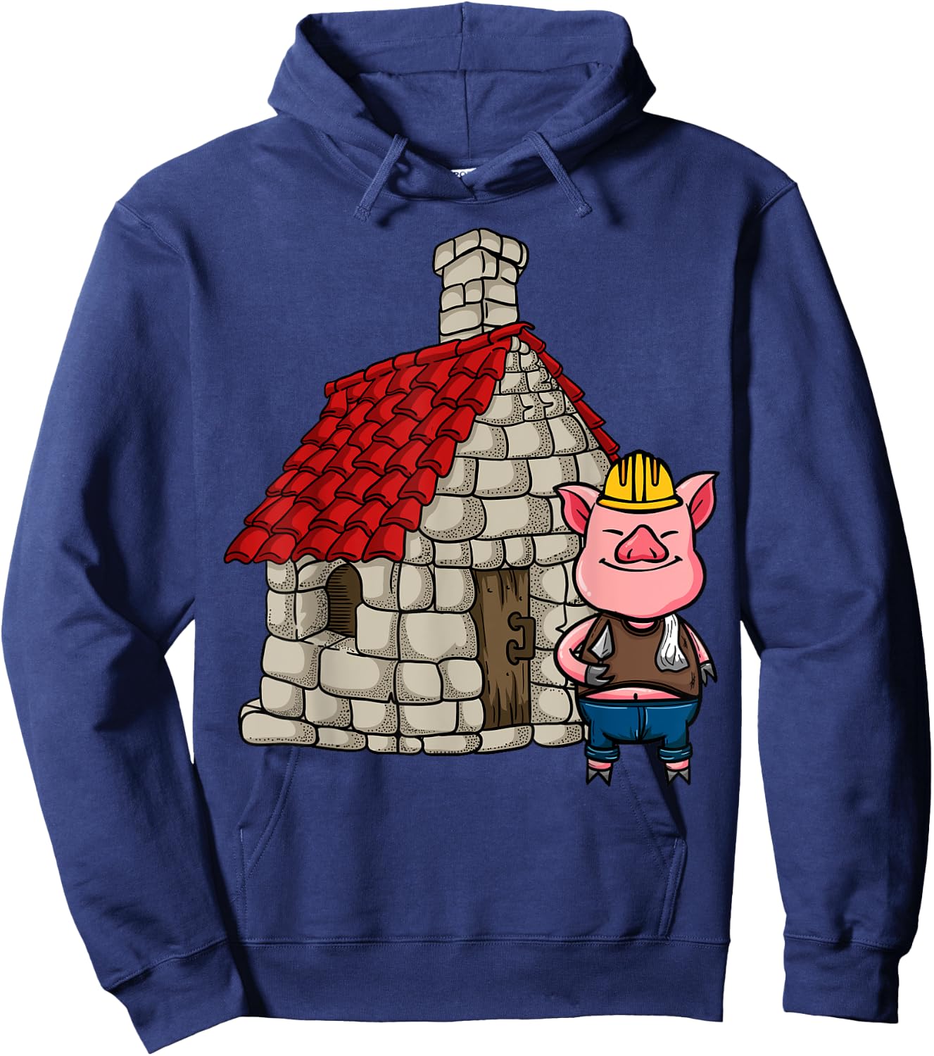 Three Pigs Lazy Halloween Costume - Brick House Hoodie - Hoodie | Navy