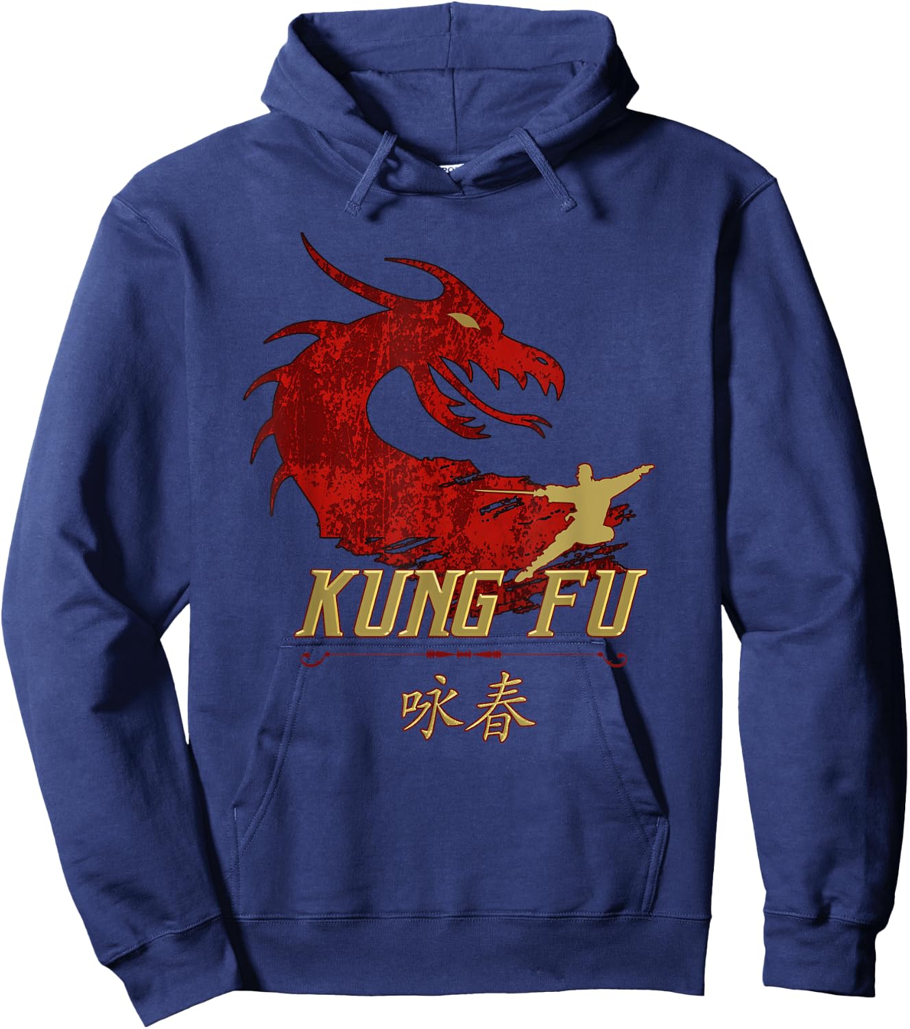 Kung Fu - Shaolin Monk and the Dragon, Kungfu Hoodie - Hoodie | Navy