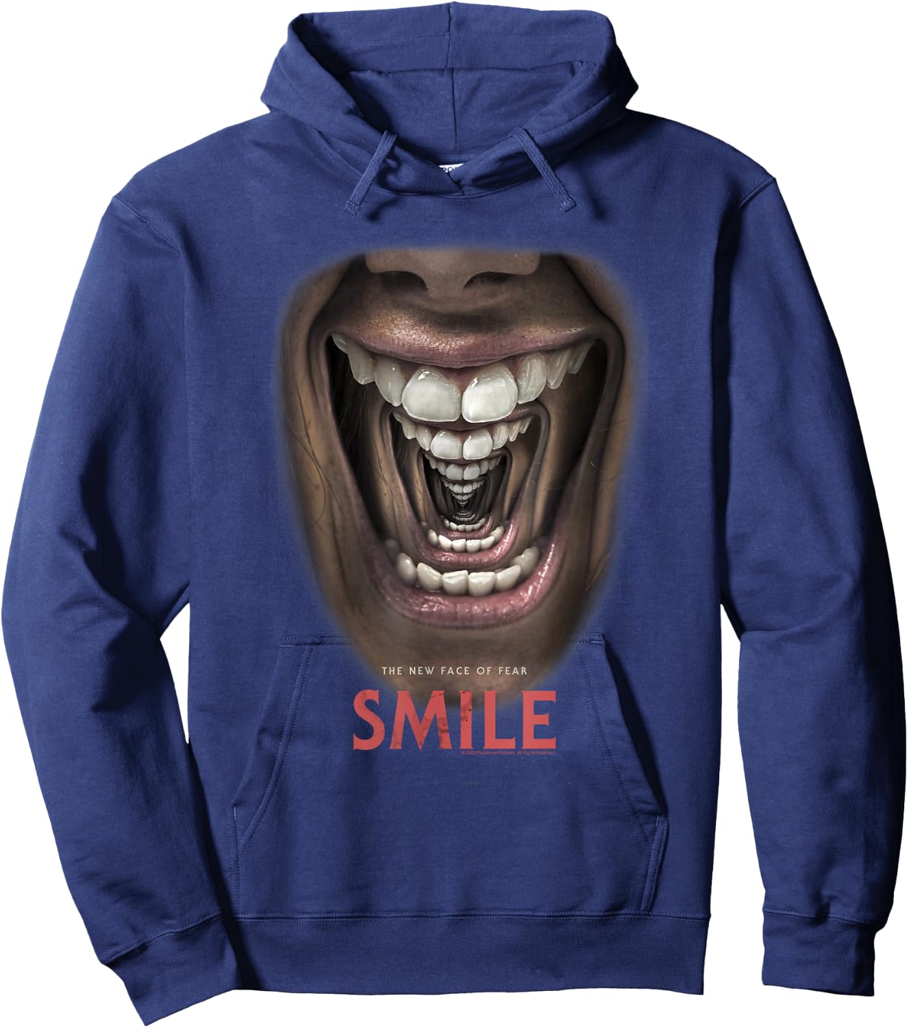 Smile Droste Mirror Effect Horror Movie Poster Hoodie - Hoodie | Navy