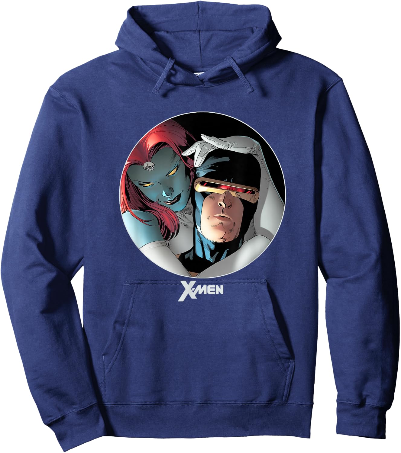 Marvel X-Men Mystique Tempting Cyclops Portrait Hoodie - Hoodie | Navy