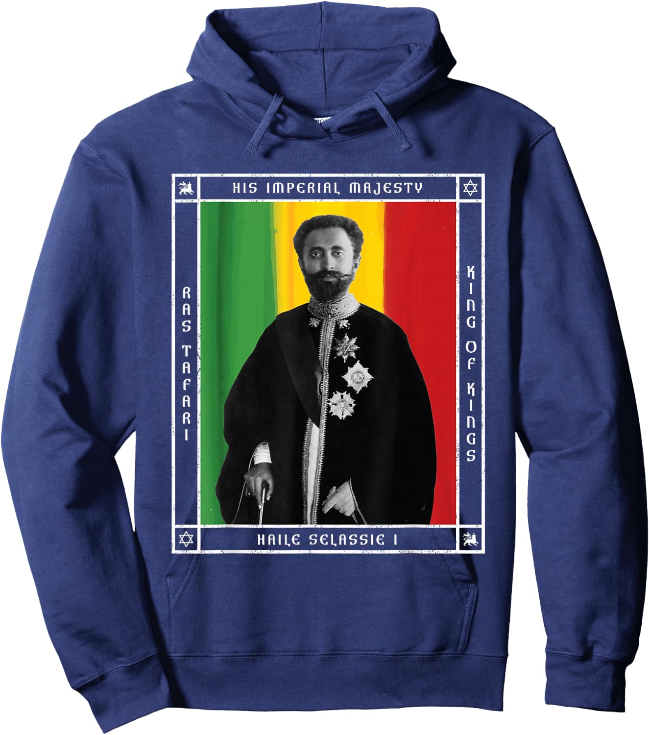 His Imperial Majesty Haile Selassie I Hoodie - Hoodie | Navy