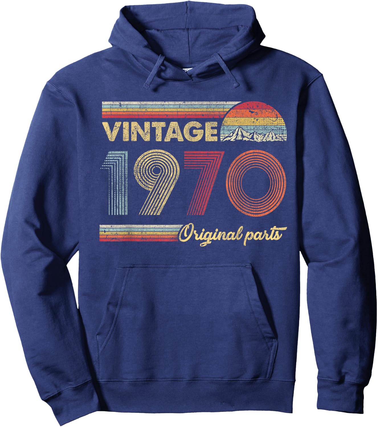 Retro Original Parts 50th Vintage 1970 Birthday Hoodie - Hoodie | Navy