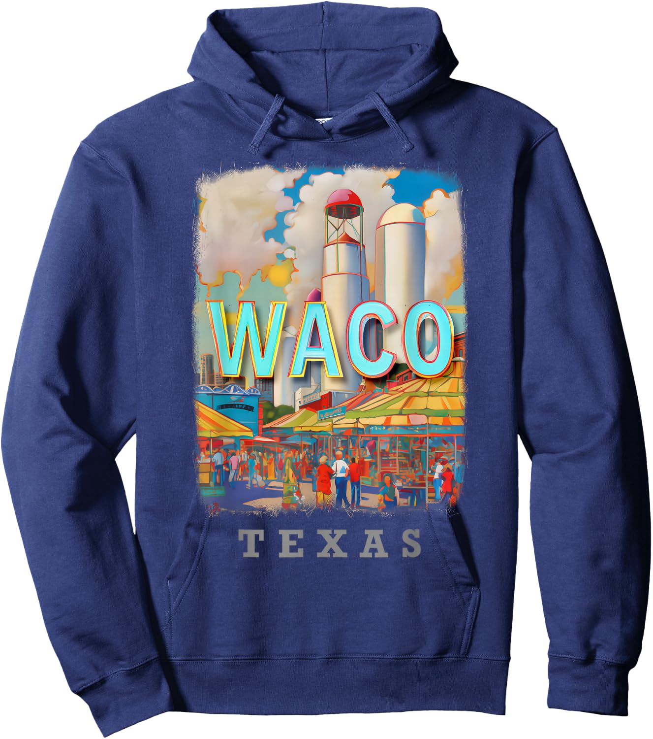 Waco Texas TX Magnolia Silos SD884 Hoodie - Hoodie | Navy