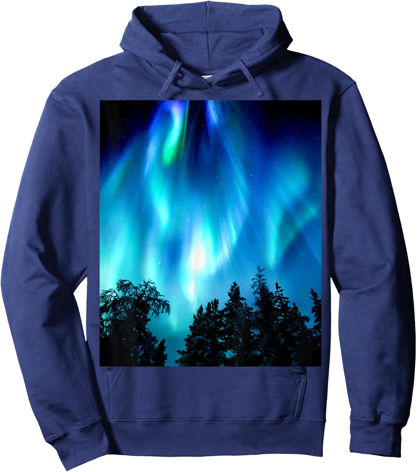 Northern Lights Aurora Borealis Hoodie - Hoodie | Navy