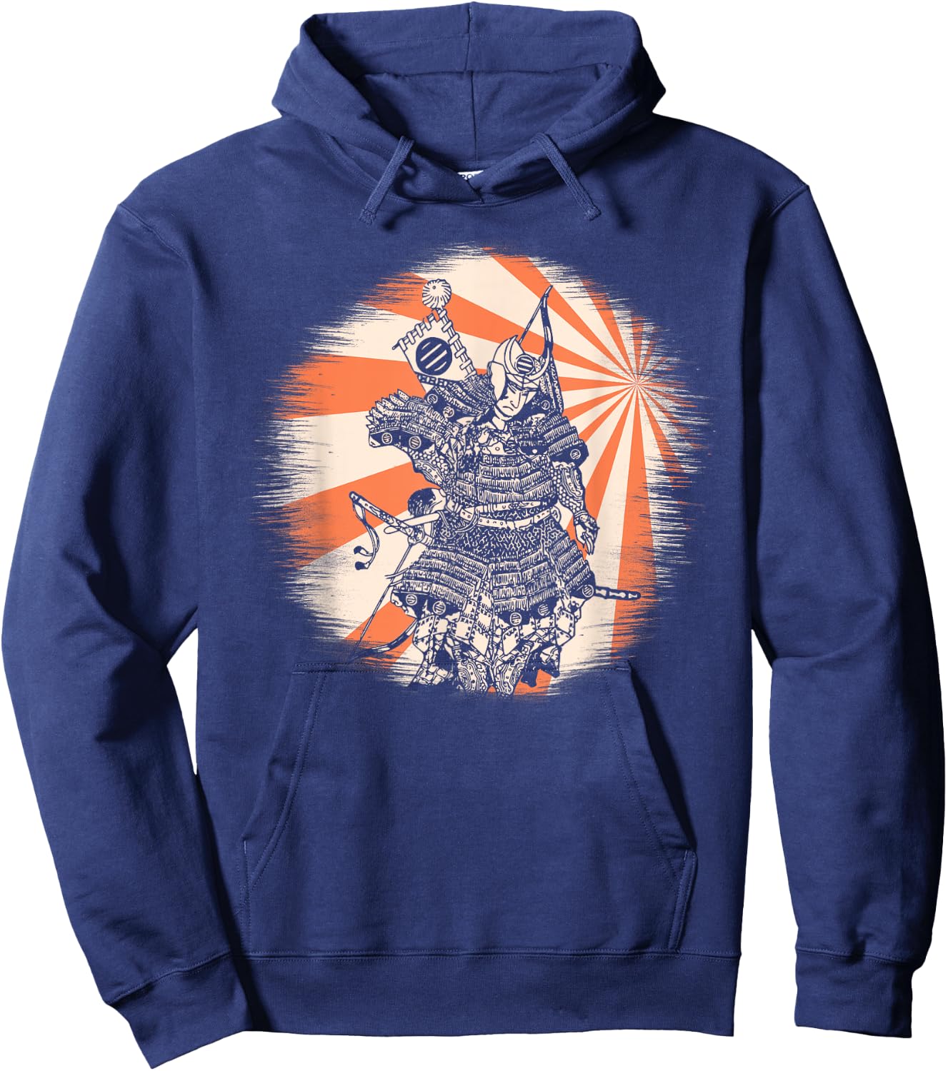 Japanese Art Samurai Japanese Retro Art Print Hoodie - Hoodie | Navy